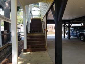 Exterior detail - Custom built beach home in a quiet corner of the Ocean Lakes park. (Myrtle Beach)