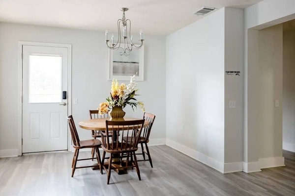 Gather and enjoy meals in our friendly dining room, a warm and inviting space perfect for shared moments.