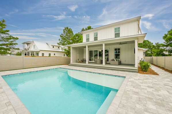 A heated pool