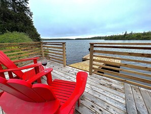 Terrace/patio - Tranquil Lakeside Home w/hot tub & sauna - 20 mins from city of Halifax! (Brookside)