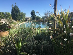 Alberca al aire libre y alberca climatizada