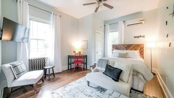 Desk, iron/ironing board, travel crib, WiFi