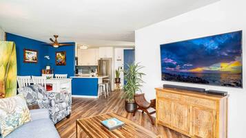 80-inch Smart TV with cable channels