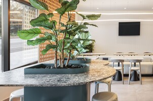 Siddeområde i lobbyen