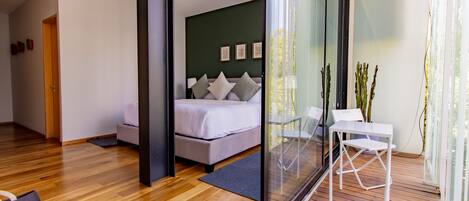 Superior Apartment, 2 Bedrooms, Balcony, City View | Premium bedding, in-room safe, laptop workspace, blackout drapes