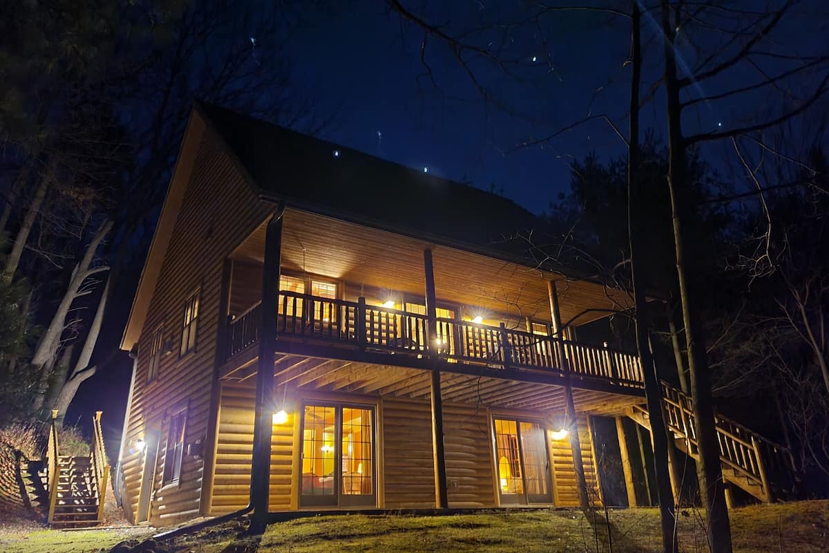 全景小屋, 1 張特大雙人床, 非吸煙房, 按摩浴缸 | 露台/庭院