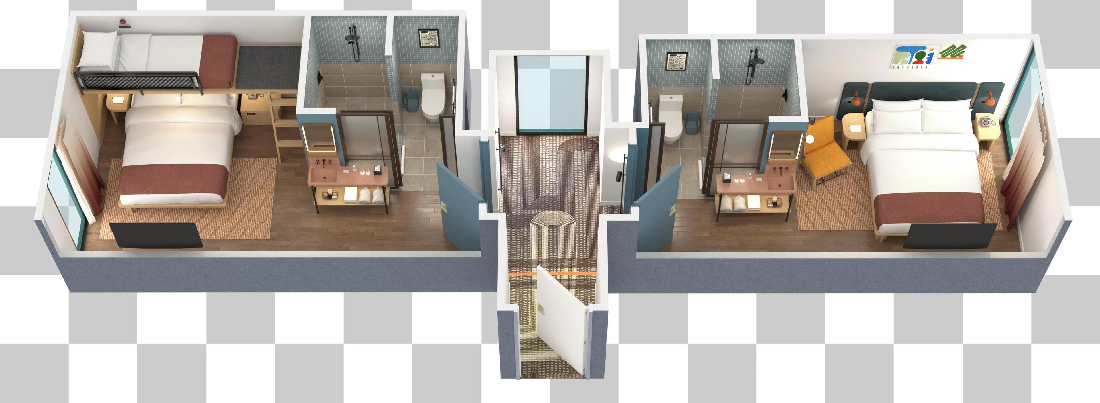 Literie hypoallergénique, surmatelas, coffres-forts dans les chambres