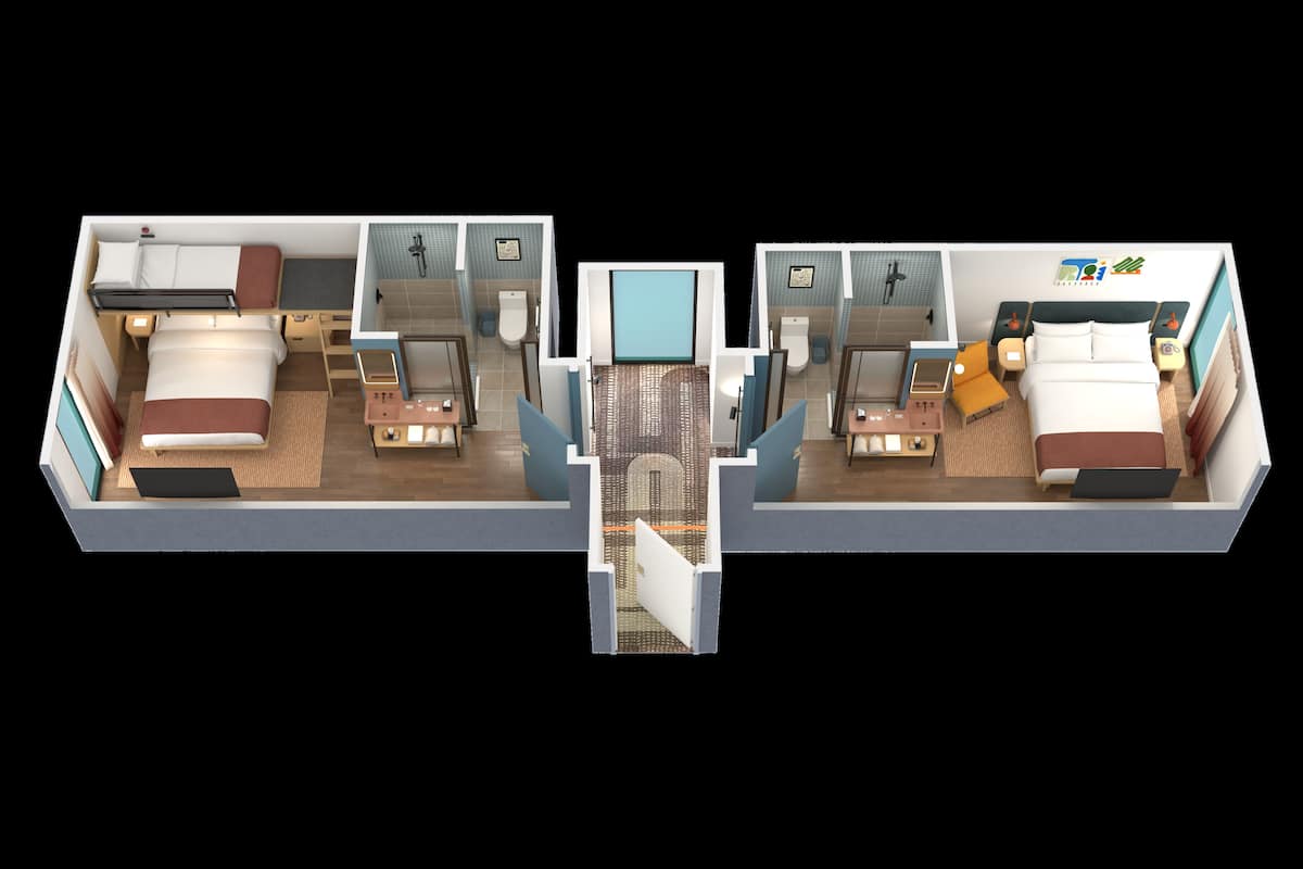 Family Room, 1 Double Bed | Hypo-allergenic bedding, pillow-top beds, in-room safe, laptop workspace