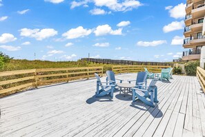Terrace/patio - 4BR Oceanfront Unit w/ Pool - The Waypoint at Sea House Villas (North Myrtle Beach)