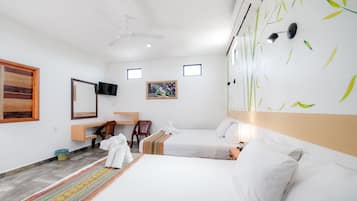 Habitación cuádruple familiar, 1 habitación | Ropa de cama de alta calidad, edredón y camas Select Comfort