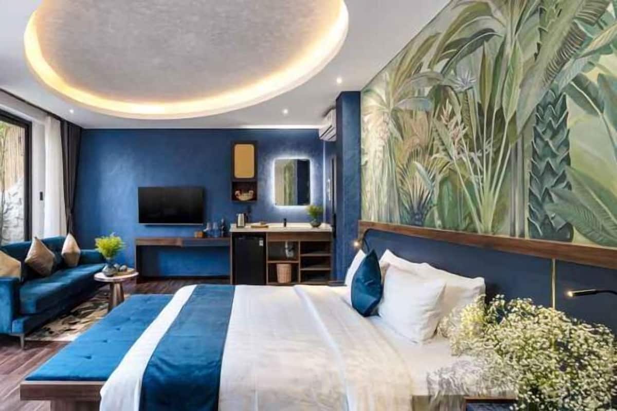 Luxe beddengoed, bedden met traagschuimmatras, een minibar