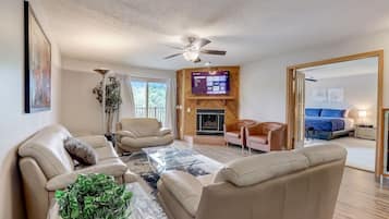 Smart TV, fireplace
