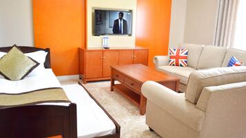 35-inch TV with satellite channels