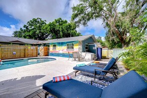 A heated pool