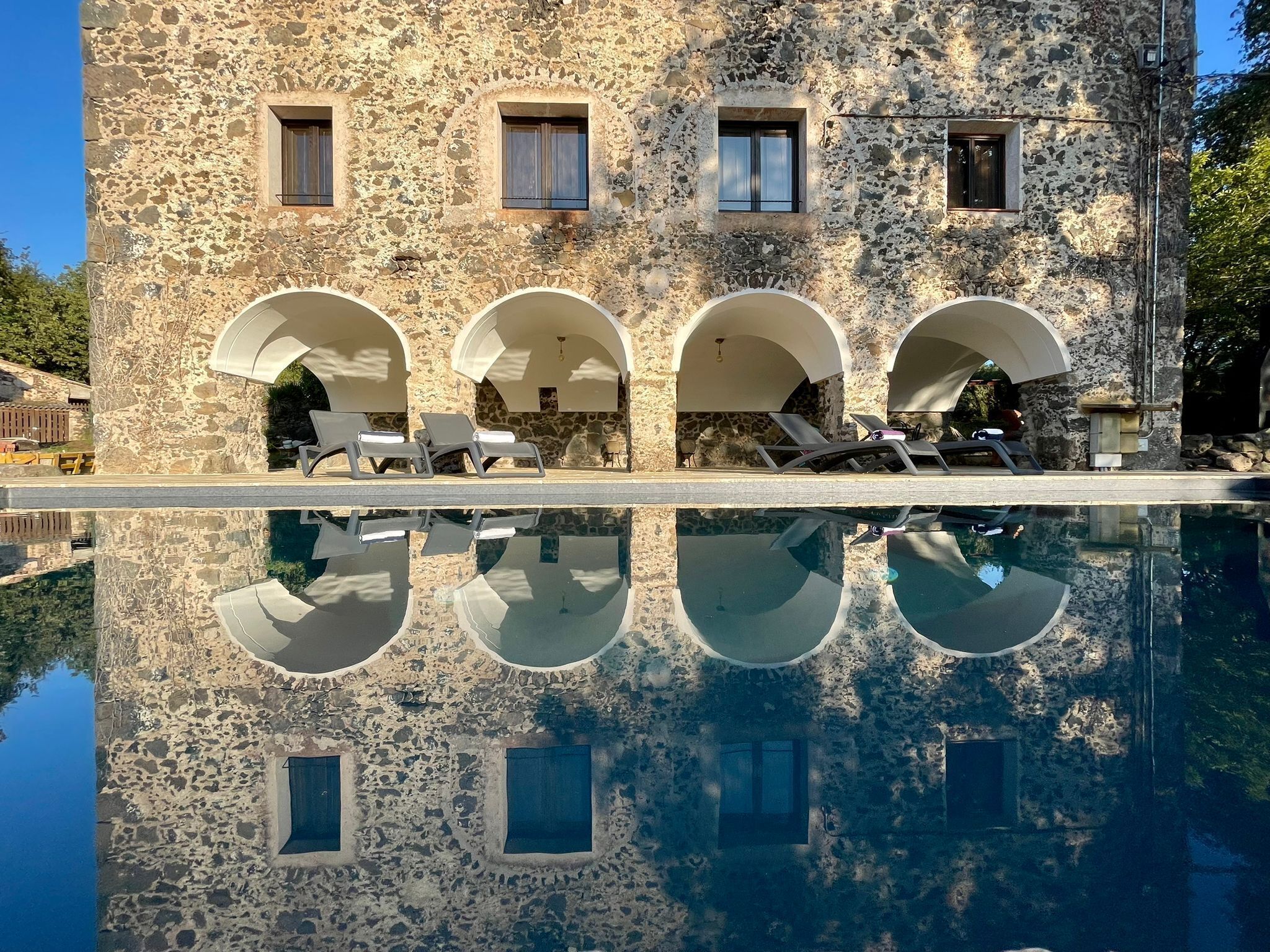 Piscine extérieure, piscine chauffée