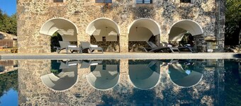 Tranquil countryside property, with private swimming pool and terrace with views