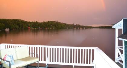 Lake Front Indian Lake Adirondack Camp w/ Boathouse, Sundeck & Boats