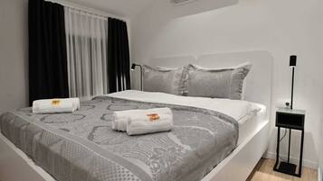 1 bedroom, blackout curtains, iron/ironing board, free WiFi