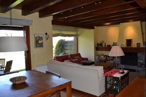 Télévision, cheminée