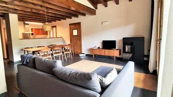 Télévision, cheminée