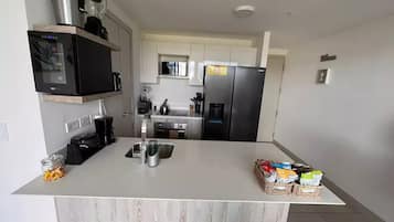 Fridge, oven, stovetop