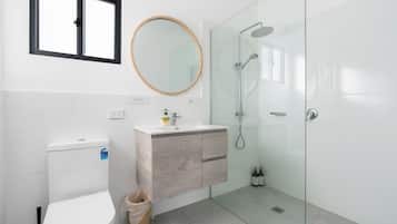 Ducha, secador de pelo, toallas