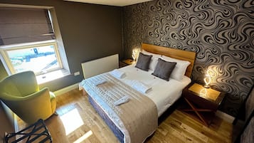 Appartement Panoramique | 1 chambre, draps en coton égyptien, literie de qualité supérieure