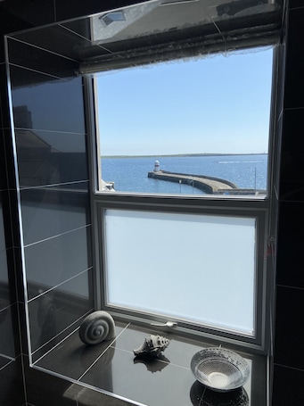 Artículos de tocador de diseñador, secador de pelo, pantuflas, toallas