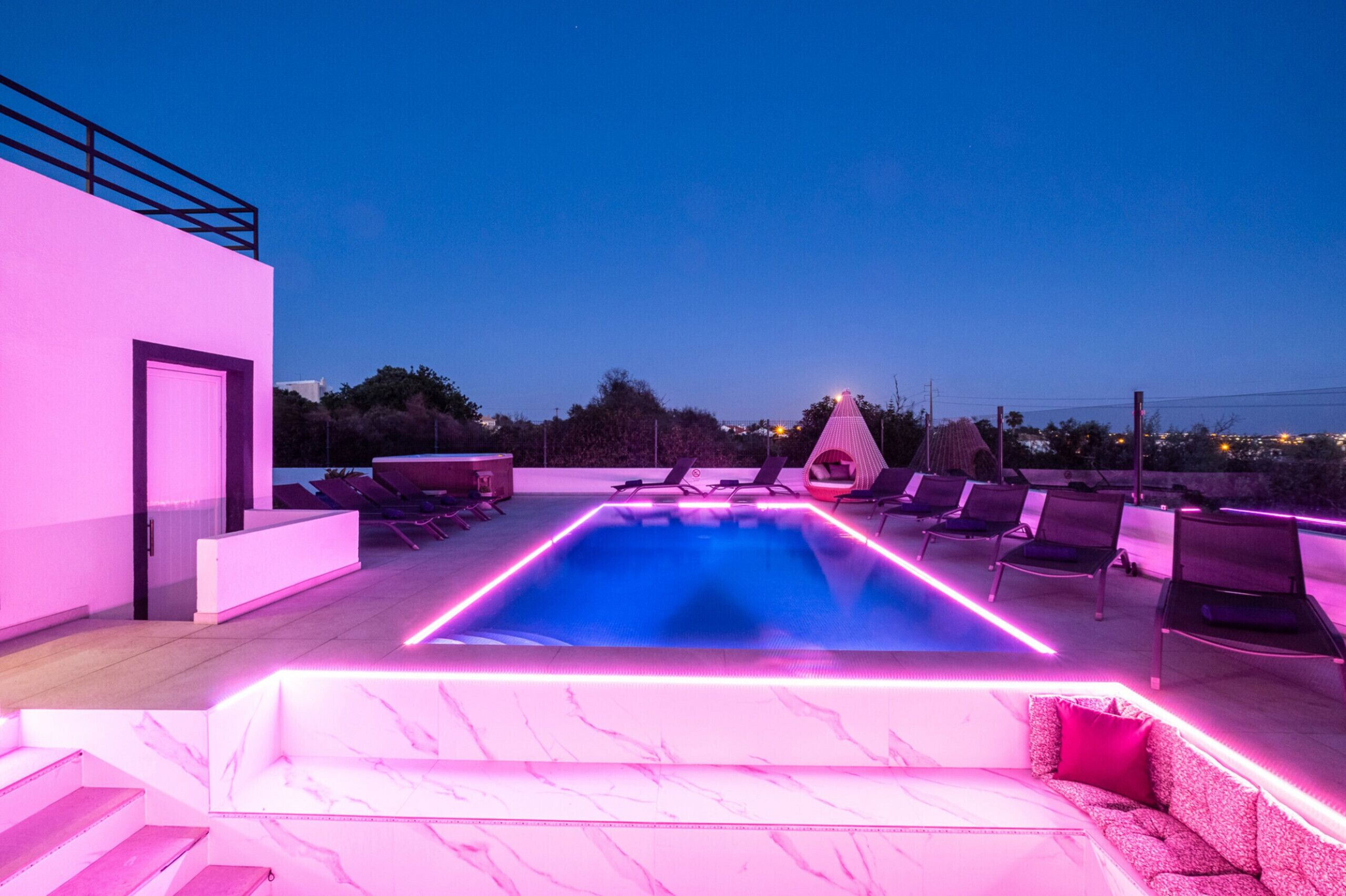 A heated pool