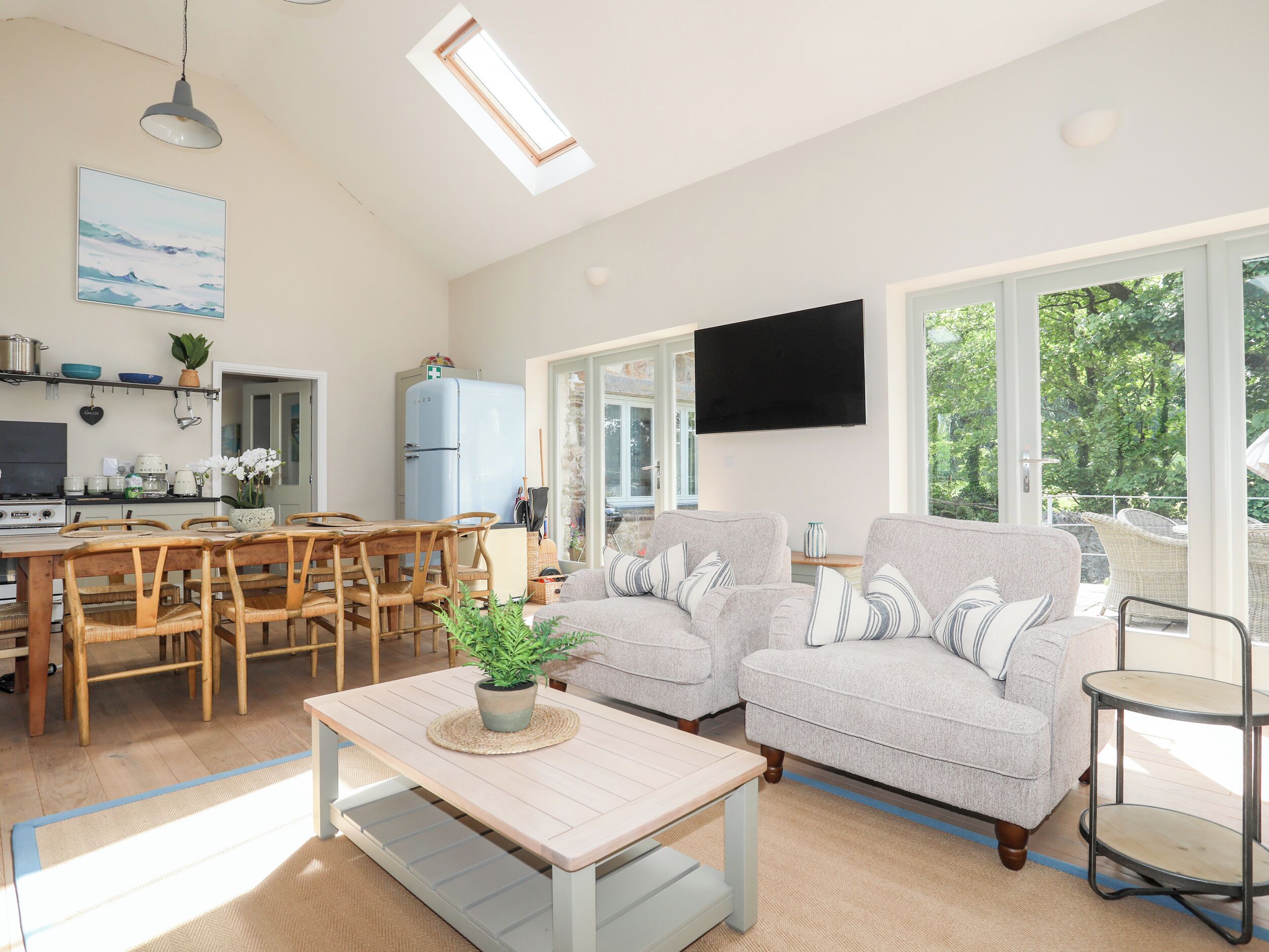 Ferienhaus | Wohnbereich | Kamin