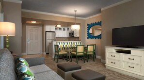 Living area - Wake up to sun and a breathtaking ocean view in this modern family-sized villa! (Myrtle Beach)