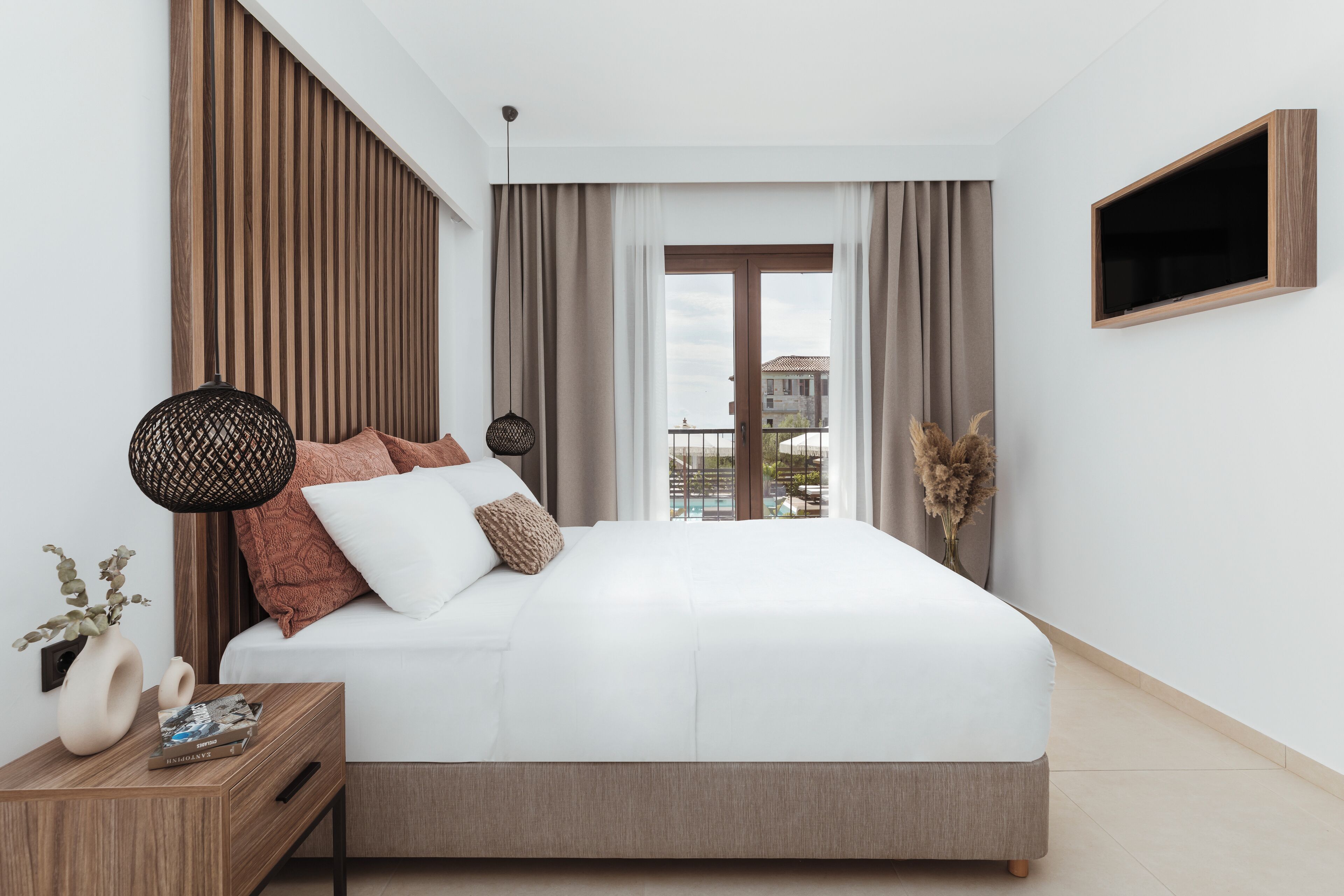 Superior Triple Room, Pool View | Premium bedding, pillowtop beds, in-room safe, soundproofing