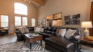 Televisión, chimenea y videojuegos