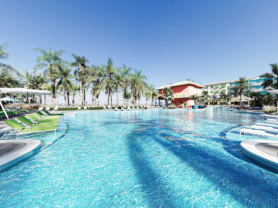 Outdoor pool, cabanas (surcharge), sun loungers