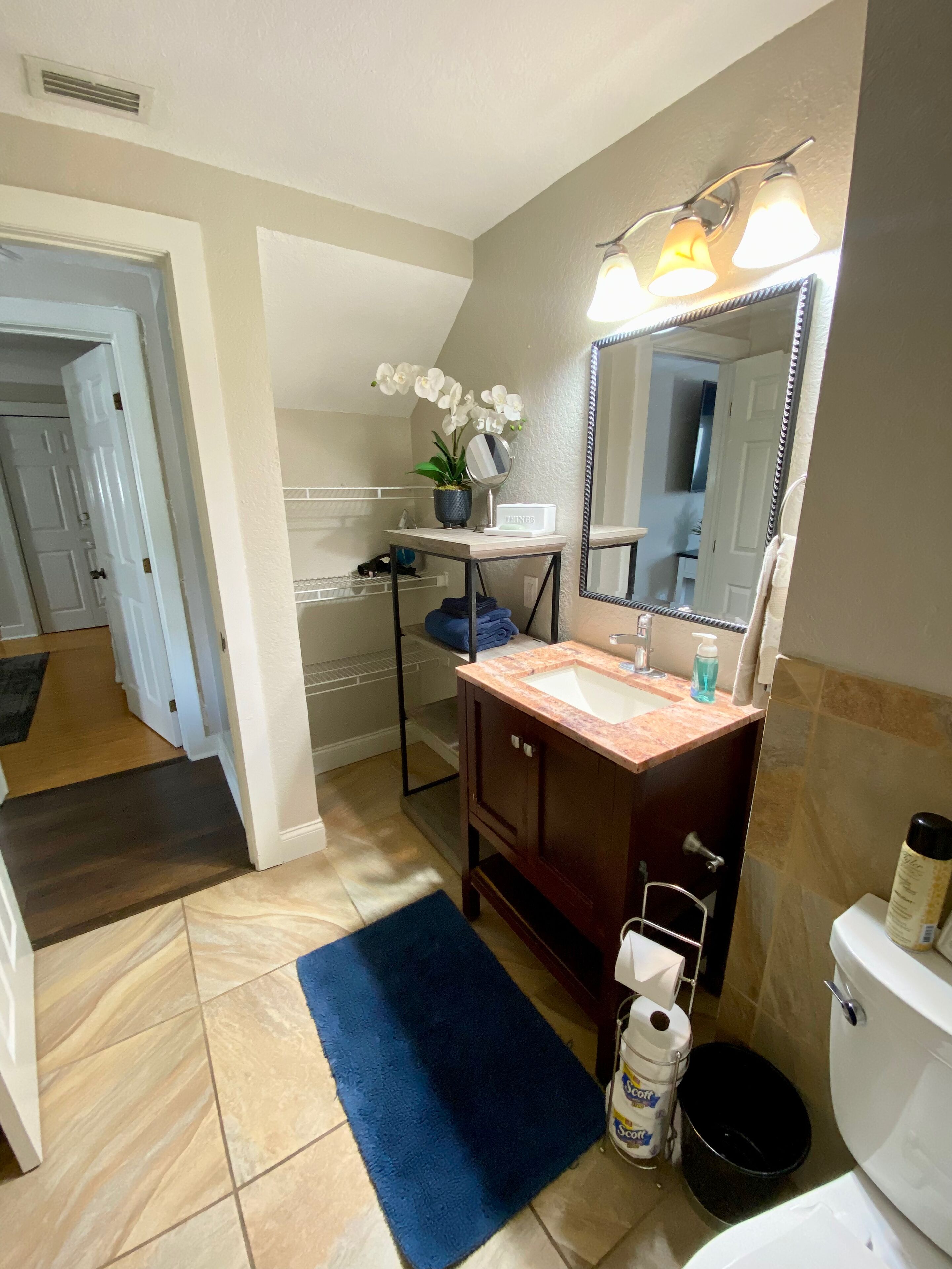 吹风机、毛巾、肥皂、洗发水