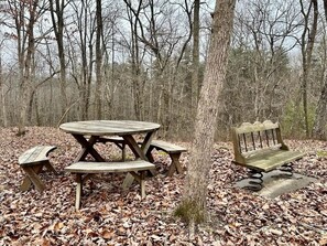 Outdoor dining - RV Pad w/Full Hookups, WiFi, & a Deck! Pet Friendly (Tracy City)