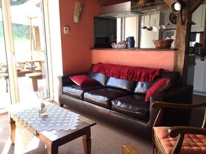 Televisión, chimenea