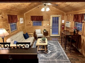 Televisie, een dvd-speler en boeken