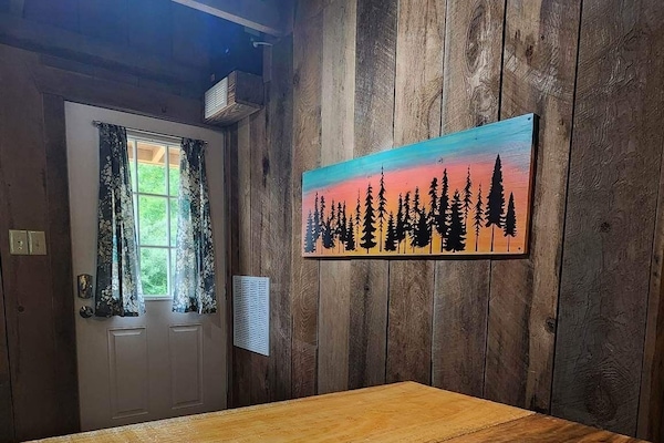 View toward front door over dining/bar area