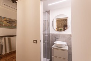 Regadera, secadora de cabello, bidet, toallas
