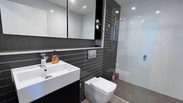 Hair dryer, towels