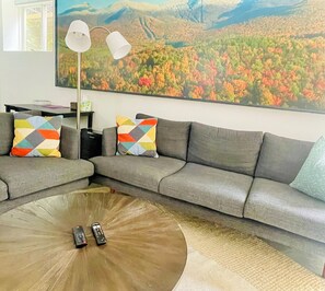 Living area - The Bunker on Mountain Road: A/C, convenient!
 (Stowe)