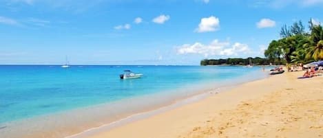 Beach nearby, sun-loungers