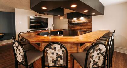 Rental of renovated cottages facing the lake with a magnificent terrace