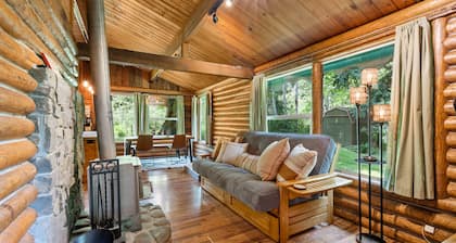 The Lily Pad - rustic cabin for 2+pets, mountain view, river access