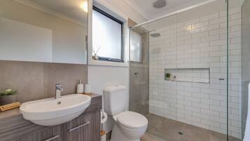 Free toiletries, hair dryer, towels