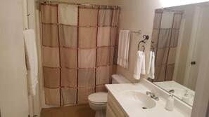 Hair dryer, towels, soap, shampoo - Ski, Jacuzzi, Relax, Repeat.
(Mammoth Lakes)
