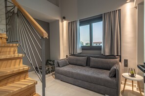 Living area - Assos Luxury Villa with Shared  Pool (Pefkochori)