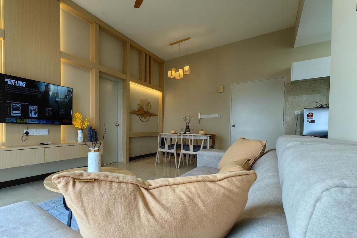 Familie appartement, 4 slaapkamers, bad, uitzicht op zee | Woonruimte | Een smart-tv, Netflix en streamingdiensten