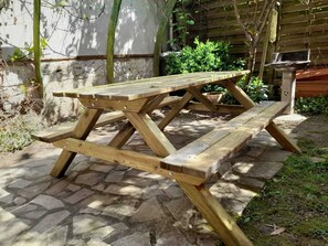 Outdoor dining - "On cloud nine" in harmony and color (Quedlinburg)